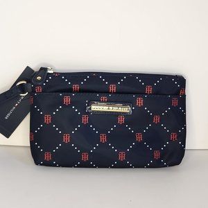 Tommy Hilfiger Navy Blue Cosmetics Bag, Wristlet, Clutch, Small Bag - NWT